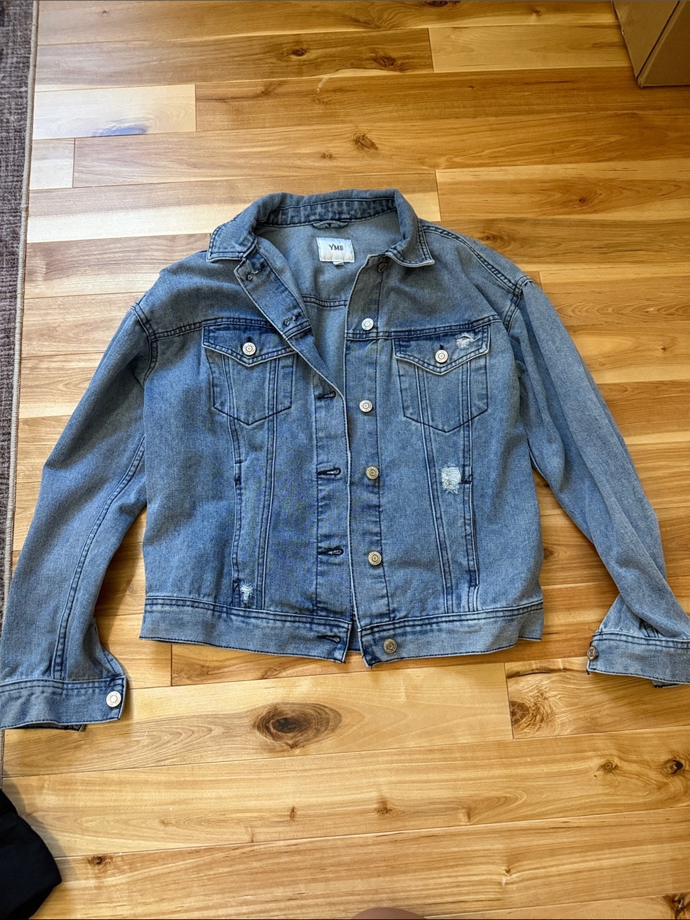 YMI Women's Washed Blue Denim Jacket